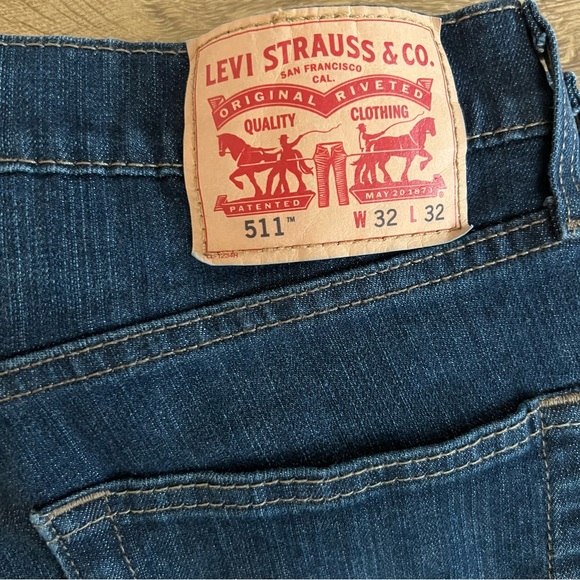 511 SLIM FIT LEVI’S FLEX MEN'S JEANS 32X32 dark wash - Picture 4 of 6